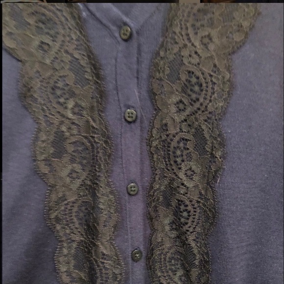 H&M Navy & Lace Cardigan - Picture 4 of 10